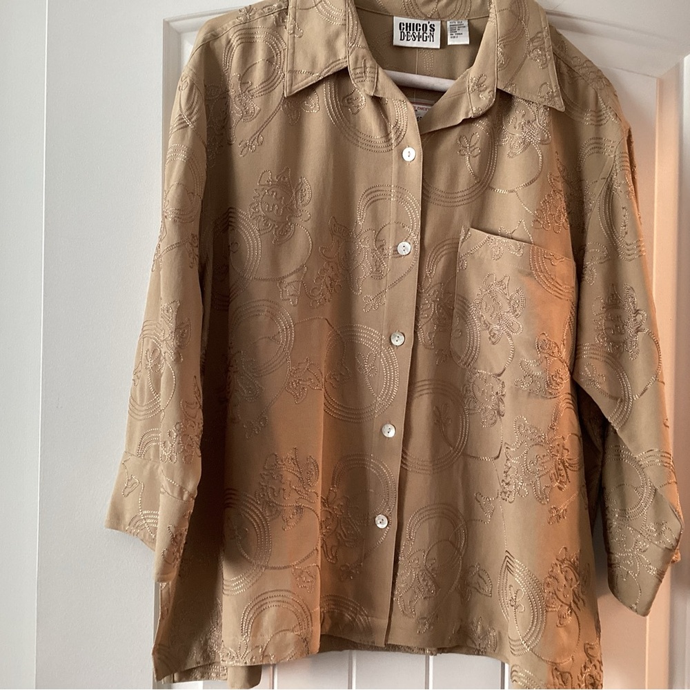 Chico's by Design Embroidered Blouse